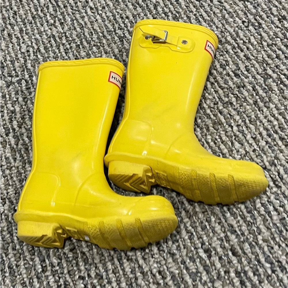 Yellow hunter boots
